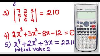 Various Mathematical problems solved by a scientific calculator