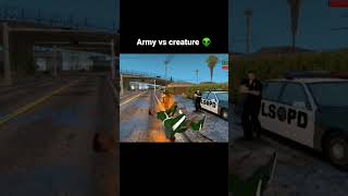 GTA San Andreas army vs creature 👽 scary #short #gta #gta5 #online