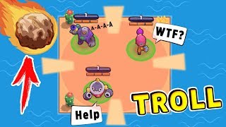 Метеорит ТРОЛЛЬ vs НУБ !! Смешные Моменты Brawl Stars #9