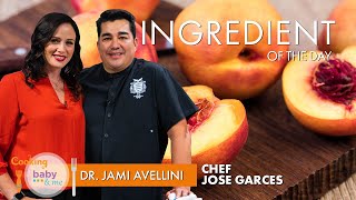 Grilled Nectarines with Sorghum & Bacon-Wrapped Pork Chop | Chef Jose Garces | Cooking for Baby & Me