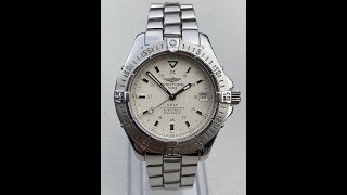 For Sale: Breitling Stainless Steel Colt White Dial Automatic Dive Watch A17350, $1375