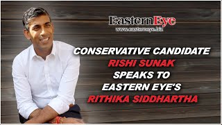 Conservative candidate Rishi Sunak speaks to Eastern Eye's Rithika Siddhartha