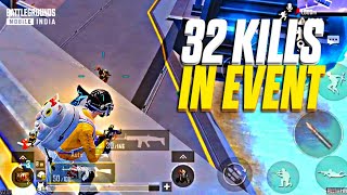 Solo 32 Kills On Event 💀 8te Thunder BGMI | Epic Clutches And Grenades 💣🔥