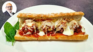 INSANE MEATBALL SUB | How To Make This 3 Cheese Snack!!