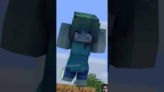 Minecraft Zombie Girl Falling2 - minecraft animation #shorts