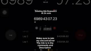 Deleting this Stopwatch at 2k Subscribers #viral #trending #stopwatch #like #subscribe