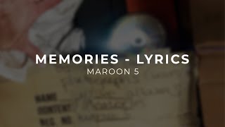 Maroon 5 - Memories Lyrics Video