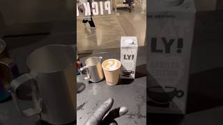 How to pour oat milk swan latte art