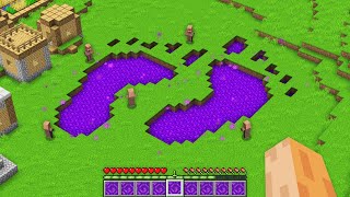 I found this PORTAL FOOTPRINT NEAR in My Minecraft World !!! Secret Nether Portal Village !!!