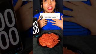 1 MIN 10 JALEBI CHALLENGE | JALEBI ASMR.#shortvideo #viral #shorts #mukbang #jalebi