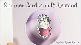 Spinner Card basteln - Karte zum Ruhestand