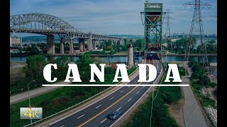 CANADA! [ 4K ]  FLYING! Burlington Canal Lift Bridge!  Skyway!   [  Канада!  4K  Подъемный мост  ]