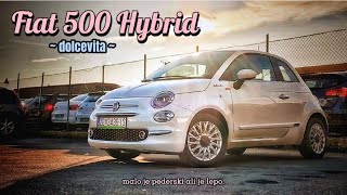 Night Driving┃ New FIAT 500┃ 1.0 BSG HYBRID┃ Dolcevita┃ Is it worth 18,000 euros? #fiat #hybrid #bsg