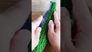 Satisfying Bitter Gourd Cutting #shorts #cuttingskills