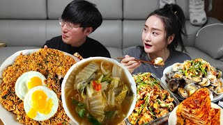 [집밥] 달래장만들어서 꼬막비빔밥먹방(ft.배추된장국,김치)/집밥먹방/HOME MEAL