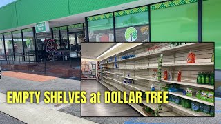 EMPTY SHELVES at DOLLAR TREE. ITS SAD!!