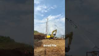 Bored Pile Toll Roads Project | Civil Engineering #Shorts