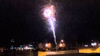 Fireworks in Bavarian IceFest  in Leavenworth (1/19/2014) after Seahawks game!