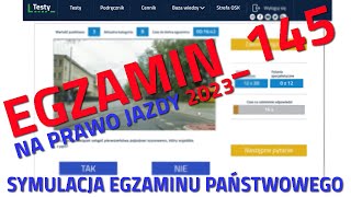 ✅❌Cały egzamin na prawo jazdy 2023❌✅ część 145  kategoria B