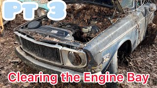 1972 Volvo 145 Part 3: Clearing the Engine Bay