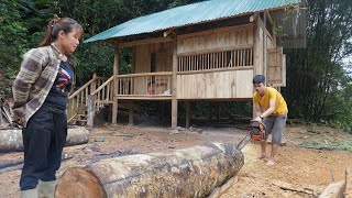 Amazing Woodworking Technique - How to cut a beautiful floorboard - Green forest life, farm life