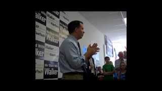 Governor Walker campaigns in Janesville