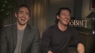 Luke Evans & Lee Pace introduce The Hobbit - Desolation of Smaug Trailer (HD)