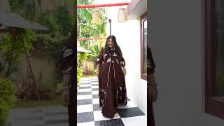 CHOCOLATE GOTA PATTI PURE GEORGETTE CAPE SET 🤎🤍