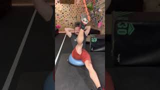 Crunch over BOSU w knee raise hold, extend/flex