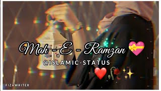 Ramzan Mubarak WhatsApp Status 2024|11|03|2024|Ramzan Mubarak Status|Black Screen Status|Fiza Writer