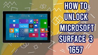 How to Unlock Microsoft Surface 3 1657 AT&T  - by imei code, sim network unlock pin