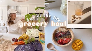 DAY IN THE LIFE | healthy grocery haul, beach workout, wellness habits, & nontoxic kitchen cookware!