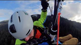 Paragliding flight in 360