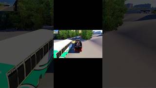 বাস ট্রেন মুখোমুখি সংঘর্ষ #simulator games#euro truck stimulator 2#shortsviral