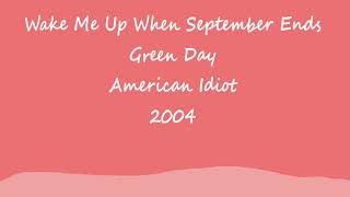 Green Day- Wake Me Up When September Ends | Lyrics