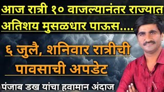 Part-2265- आज रात्री १० वाजल्यापासून राज्यात अतिशय मुसळधार पाऊस होणार...|| पावसाचा जोर प्रचंड राहणार