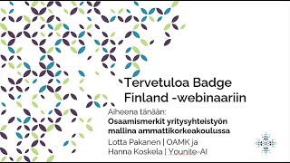 BadgeFinland webinaari yritysyhteistyö 24042024