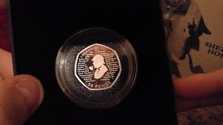 2019 Silver proof Sherlock Holmes 50p Royal Mint! Sold out!