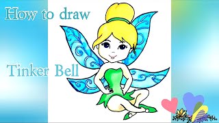 @EZDRAW | How to draw Tinker Bell  | Drawing for beginners step by step |