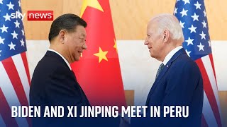 US President Joe Biden meets with Xi Jinping