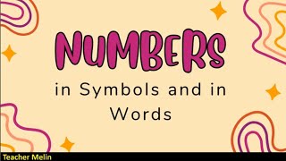 NUMBERS SYMBOLS AND WORDS