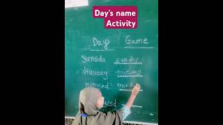 Day's name Activity/Re arrange spelling od days name std:2nd zarin/#vocabulary #englishvocabulary