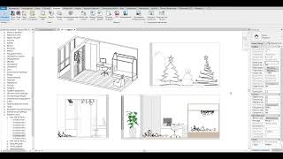 Семейства для стаффажа. New Year for Revit для разверток и планов