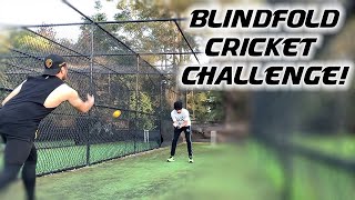 BLINDFOLD CRICKET CHALLENGE! | Throwing While Blindfolded! | Catching While Blindfolded!