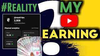 "Reality": My Youtube Earning From "@nepali tips" Youtube Channel