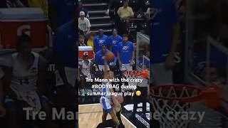 Tre Mann with the crazy #BODYBAG during summer league play #ballislife #nba #dunks #unitedgrind