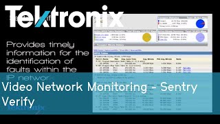 Video Network Monitoring -  Sentry Verify