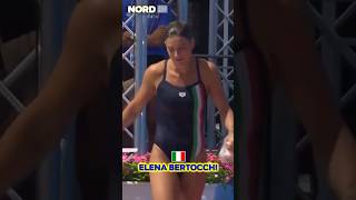 Rome Erupts as Elena Bertocchi Delivers a Stunning Dive!⚡ #olympicsport #sports #olympicswimming