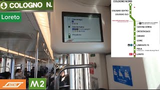 🚇🟢 M2 da Cologno Nord a Loreto con il Leonardo