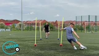 Football Training Drills - Boundary Slalom Poles